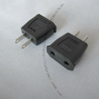 美標美式國際兩極扁轉歐標兩極圓插電源轉換轉接插頭【Snowbelle優選】