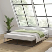 King Size Bed Frame, Metal Platform Bed Frame, Sturdy Metal Bed Frame, Wood Slats Support, No Box Spring Needed,Durable and Safe