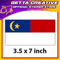 Melaka Flag Bendera Sticker - Car Sticker / Bumper Sticker / Motor Sticker