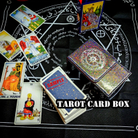 Tarot Card Box PU LEATHER Deck Box Trading Card Game Kotak Kad Tarot Hologram D98