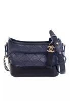 CHANEL 二手香奈兒小號雙色做舊小牛皮 Gabrielle 斜背包