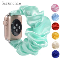 Scrunchie Elastic Strap for apple watch 5 band 44mm 40mm women watchband bracelet for series 5 4 3 for iwatch band 38mm 42mm 38