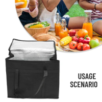 Portable Insulated Reusable Grocery Bag Thermal Cooler Food Picnic Bag Tote Bags Outdoor Camping Hiking Food Delivery Bags