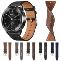 20 22mm Genuine Leather Replacement Strap For Xiaomi Watch S3 Straps For Xiaomi MI Watch S1 Active/S1 Pro/S2/Watch color 2 Band