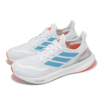 【adidas 愛迪達】慢跑鞋 Pureboost 5 男鞋 白 藍 緩衝 輕量 運動鞋 愛迪達(JH6443)