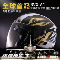 【限時送配件】VEKO第八代★單藍芽功能★內建藍芽通訊安全帽 RVX-A1 台灣製