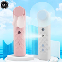 Portable 2 In 1 Mini Fan Humidifier USB Rechargeable Handheld Fan Water Spray Mist Fan Face Steamer Air Conditioner for Outdoor