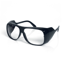台灣製【強化抗UV安全眼鏡-全包黑框雅痞款 205】工作護目鏡 防護眼鏡 防塵護目鏡