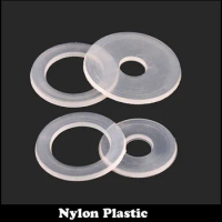 80pcs M6 M6*18*0.9 M6X18X0.9 Clear Nylon Plastic Plain Gasket Transparent Insulating Flat Washer