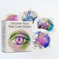 Newest Uncover Your Past Life Oracle Cards Tarot Deck Round Shape 87 Cards Fortune Telling Divination Oracle Card Tarots Games