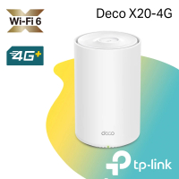 TP-Link Deco X20-4G AX1800 4G+ 完整家庭 WiFi 6 路由器 1入