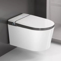 New Arrival Intelligent Wall Mounted Sanitary Ware Bathroom Automatic Hanging Water Closet Ceramic Wall Hung Smart Toilet