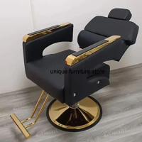 Barber Shop Luxury Salon Chair Leather Foldable Hair Salon Chair Rotating Salon Chair Barber Equipment Silla De Barbero