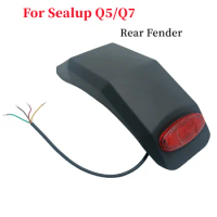 Rear Fender With Light for Sealup Q5 Q7 Electric Scooter Rear Mudguard Splash Proof Plastic Plate Replacement Accessories