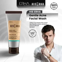 HIS ERHA Gentle Acne Facial Wash 100g - Sabun Pembersih Wajah Jerawat Pria