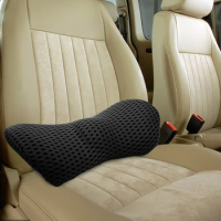 Car Lumbar Support Back Pain Relief Seat Support Mesh Waist Cushion Ergonomic Headrest Sleeping for Office Chair Car Accessories