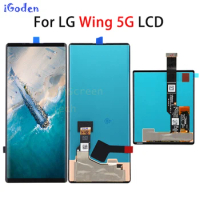 AMOLED For LG Wing LCD with Touch Panel Screen Digitizer Assembly For LG Wing 5G display LMF100N LM-F100N LM-F100 LCD
