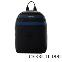 【Cerruti 1881】義大利頂級小牛皮後背包 CEZA06050M(黑色)