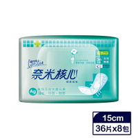 康乃馨 奈米核心健康護墊-自然無香15cm(36片×8包)