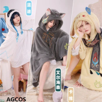 AGCOS Game Genshin Impact Kaveh Barbatos Venti Alhaitham Doujin Cosplay Coat Blanket Lovely Clothing
