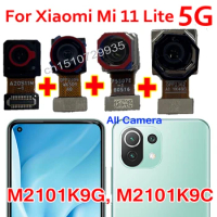 Original For Xiaomi Mi 11 Lite Mi11 Lite 5G Selfie Front Frontal Small Facing Camera Big Main Back Rear Camera Phone Flex Cable