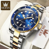 OLEVS  高級品牌 5885 (100%正品+禮盒）夜光 30M防水功能 綠水鬼手錶 男士男表【亞德機械五金家居】