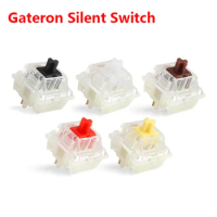 Gateron Silent Switch Mechanical Keyboard Milky Black Brown Red Yellow Gaming 5Pin Gateron Mute Axis Custom SMD RGB Mx Switches