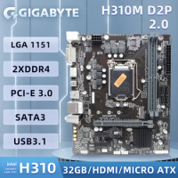 GIGABYTE H310M D2P Motherboard Intel H310 chipset LGA 1151 Support for i9 9900 i7 9700 i7 8700 i5 9500 i5 8600 H310M Motherboard