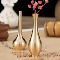 1 Pcs Mini Pure Copper Vase Gold Decorative Living Room Antique Vase Unique Vase Chinese Small Decoration Crafts Tafel Decoratie