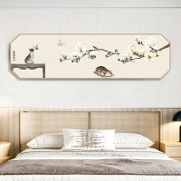 心經畫 心經掛畫 壁畫 裝飾畫八邊形客廳裝飾畫沙發背景墻臥室床頭橫幅花鳥動物新中式貓咪掛畫
