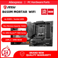 MSI B650M MORTAR WIFI AM5 Motherboard Support DDR5 AMD RYZEN 7000 Series 7700x R7 7800x3d Processor 6E WiFi Mainboard New Brand