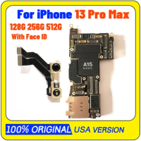 Fully Tested Authentic Motherboard For iPhone 13 Pro Max Original Mainboard With Face ID Cleaned iCloud 128/256/512G