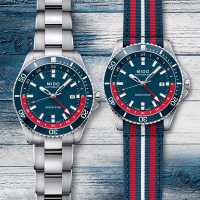 MIDO美度 官方授權 OCEAN STAR海洋之星 快拆錶帶 GMT潛水機械腕錶 母親節 禮物 44mm/M0266291104100