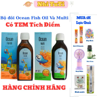 DHA Omega3 OCEAN Fish Oil và OCEAN Multi - Phát triển trí não và thị giác mắt, thông minh - Chai 150