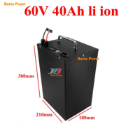 waterproof li ion 60v 40ah lithium ion bateria BMS for 3500W Tricycle scooter bike Motorcycle Citycoco Golf +5A charger