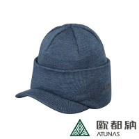 【ATUNAS 歐都納】SOLAR-FLEECE保暖帽A1AH2203N麻花藍/刷毛毛帽/抗風透氣/針織帽