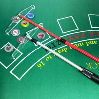 70cm Poker Chip Push Chip Rake Collect Chip Retractable Rake Casino Accessories Texas Hold 'em Poker Collector Rake