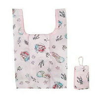小禮堂 迪士尼 小美人魚 折疊環保購物袋 (粉素描款)