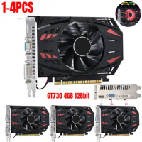 GT730 GT610 Graphics Card 4GB PC Graphics Cards HD+VGA+DVI DDR3 4GB Computer Graphics Cards Gaming Video Card 128bit Cooling Fan