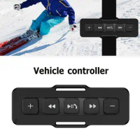 Car Steering Wheel Control Waterproof Helmet Earphone Bluetooth-Compatible 5 Keys Car Steering Wheel MP3 Music Player Controller