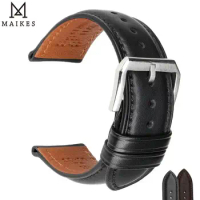 MAIKES Soft Calf Genuine Leather Watch Strap 18mm 19mm 20mm 21mm 22mm 24mm Watch Band for Tissot Seiko Accessories Wristband