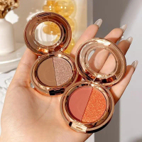 cod&ready Eyeshadow Palette 2 Warna Dengan Glitter Tahan Air dan Tahan Lama eyeshadow gliter Blemish