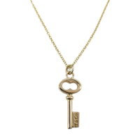 【二手名牌BRAND OFF】Tiffany &amp; Co 蒂芬妮 Tiffany Keys 18K玫瑰金 鑰匙墜飾 項鍊
