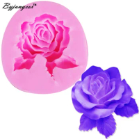 F1008 Rose 3D Candle Soy Wax Mould Scented Soap Handmade Silicone Mold Plaster Resin Clay Diy Craft Home Decoration
