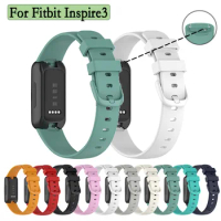 Sport Band For Fitbit Inspire 3 Rubber Strap High Quality Soft Silicone Watchband Bracelet Adjustable Belt S L Size Correa