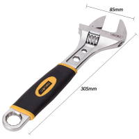 Adjustable Wrench Open End Spanner Adjustable Wrench Rubber Coated Adjustable Wrench ( 12inch )DL301