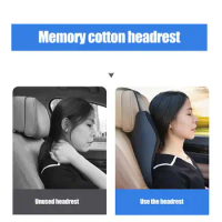 Passenger Seat Neck Support Pillow Universal Memory Foam Car Neck Pillow for Comfortable Pain-free Driving Experience