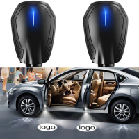 2PCS Universal Led Car Door Welcome Laser Projector Logo Ghost Shadow Night Light kit Wireless Car Courtesy Lamp for Jaguar Ford