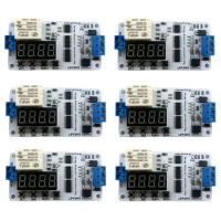 6pcs LR43A01 DC 12V 10A Magnetic Latching(keep) Impulse Relay 18 functions Delay Time Switch Module for UPS Battery-powered sys