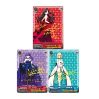 Self Made Goddess Story Tohsaka Rin Matou Sakura Collection Card Golden Signature Color Flash Anime Peripheral Cards Gift Toy